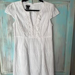 New Directions White Eyelet Dress